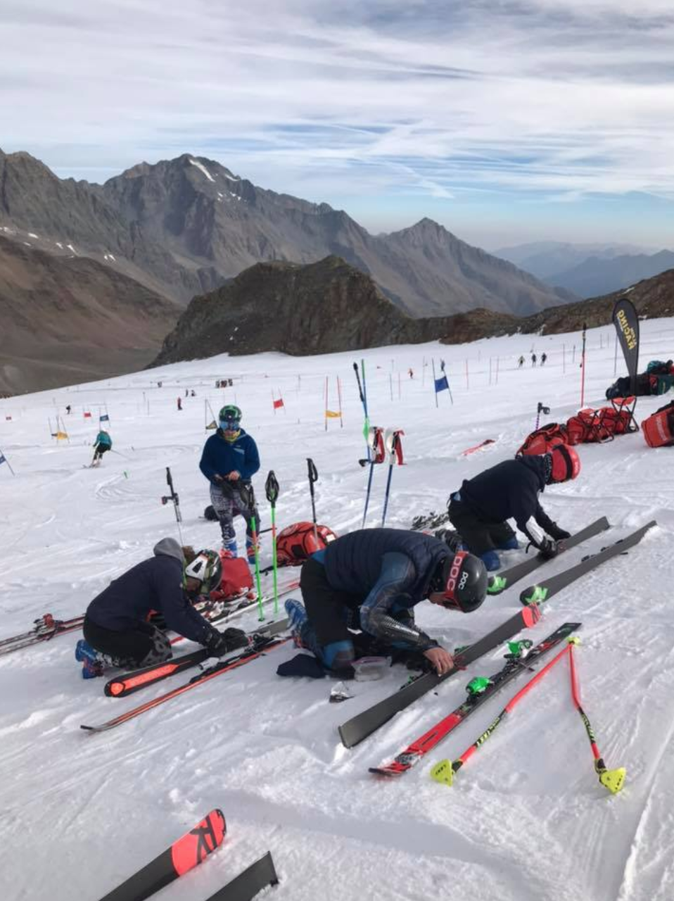 Ski Team Trains in Austria