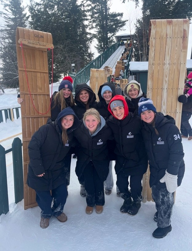 Girls’ Hockey Takes on the Toboggan Chute